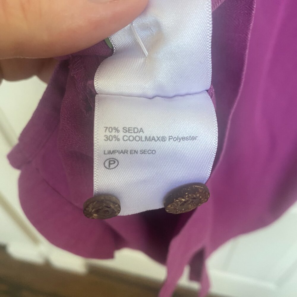 Tommy Bahama Shirt Mens XL Purple Short Sleeve Button Down Shirt - Picture 3 of 6
